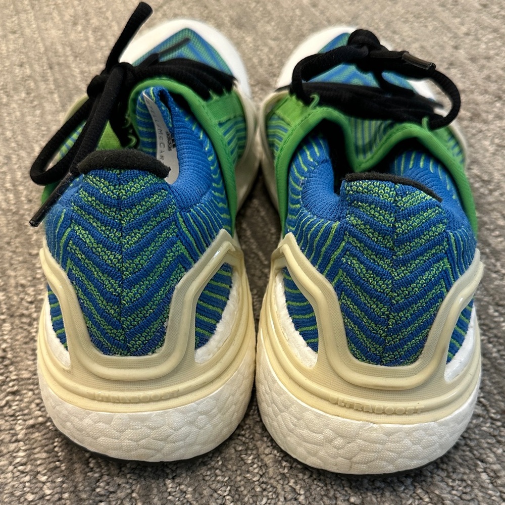 adidas X Stella McCartney Green and Blue Ultraboost 20 Knit Athletic Sneakers - Picture 4 of 5